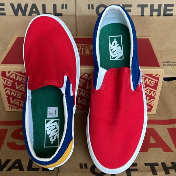 Vans Classic Slip On Vans Yacht Club Red /Blue sneakers men’s - Picture 13 of 16